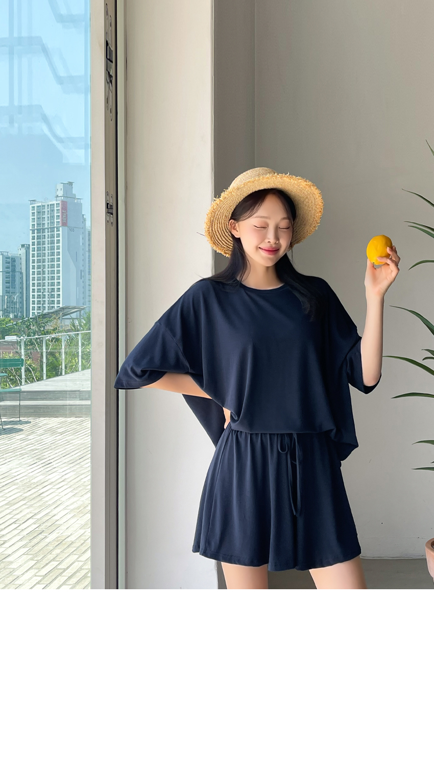 SET/아이스 모닝 4.5부 치마바지세트 상세 이미지 16