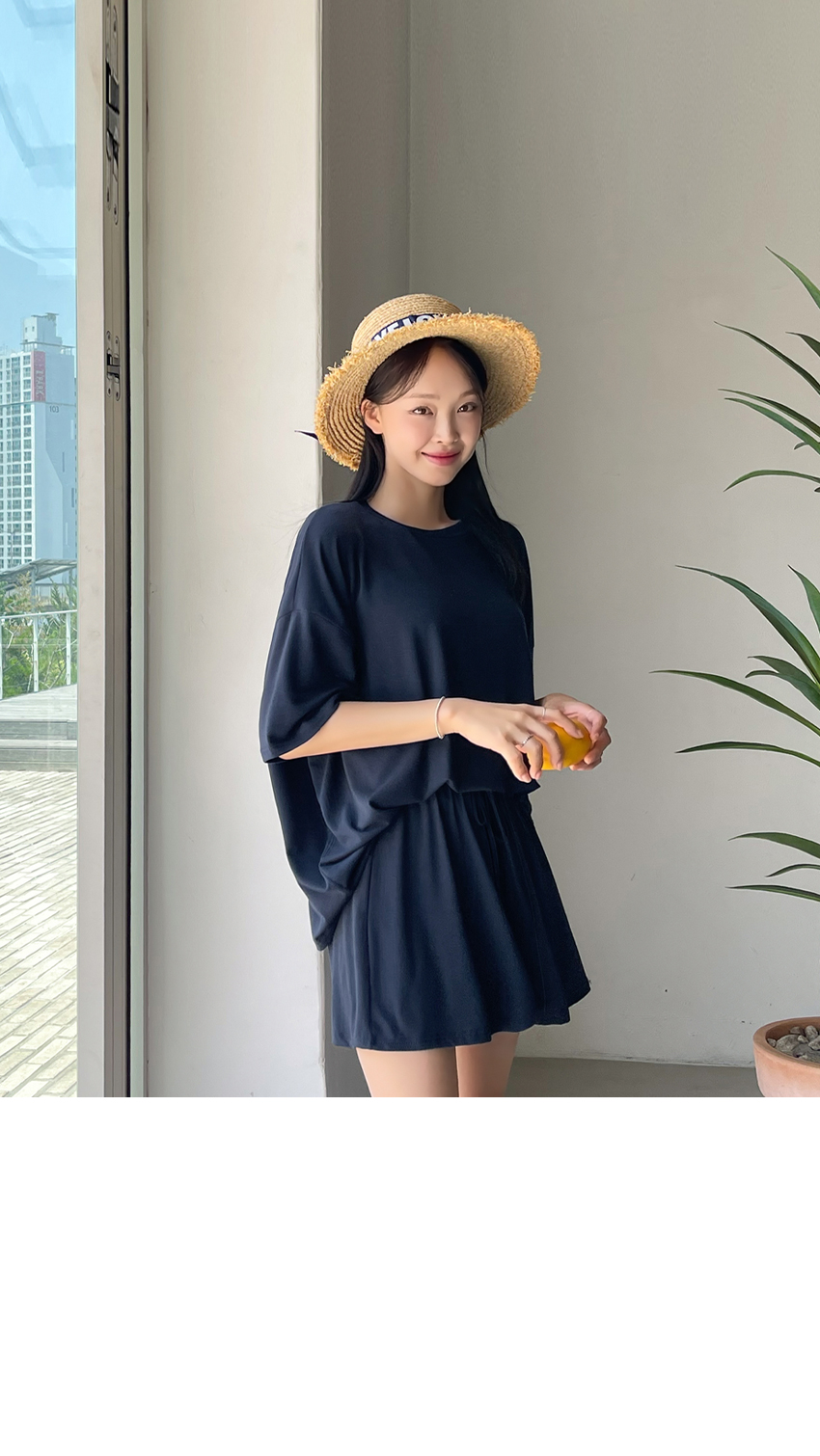 SET/아이스 모닝 4.5부 치마바지세트 상세 이미지 19