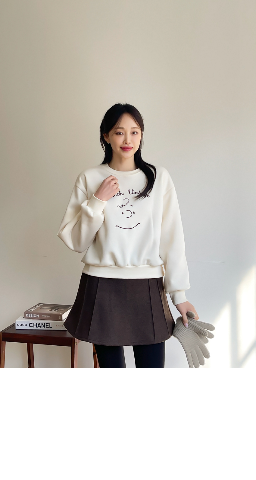 모직핀턱 플레어 피치기모 치마레깅스 상세 이미지 20