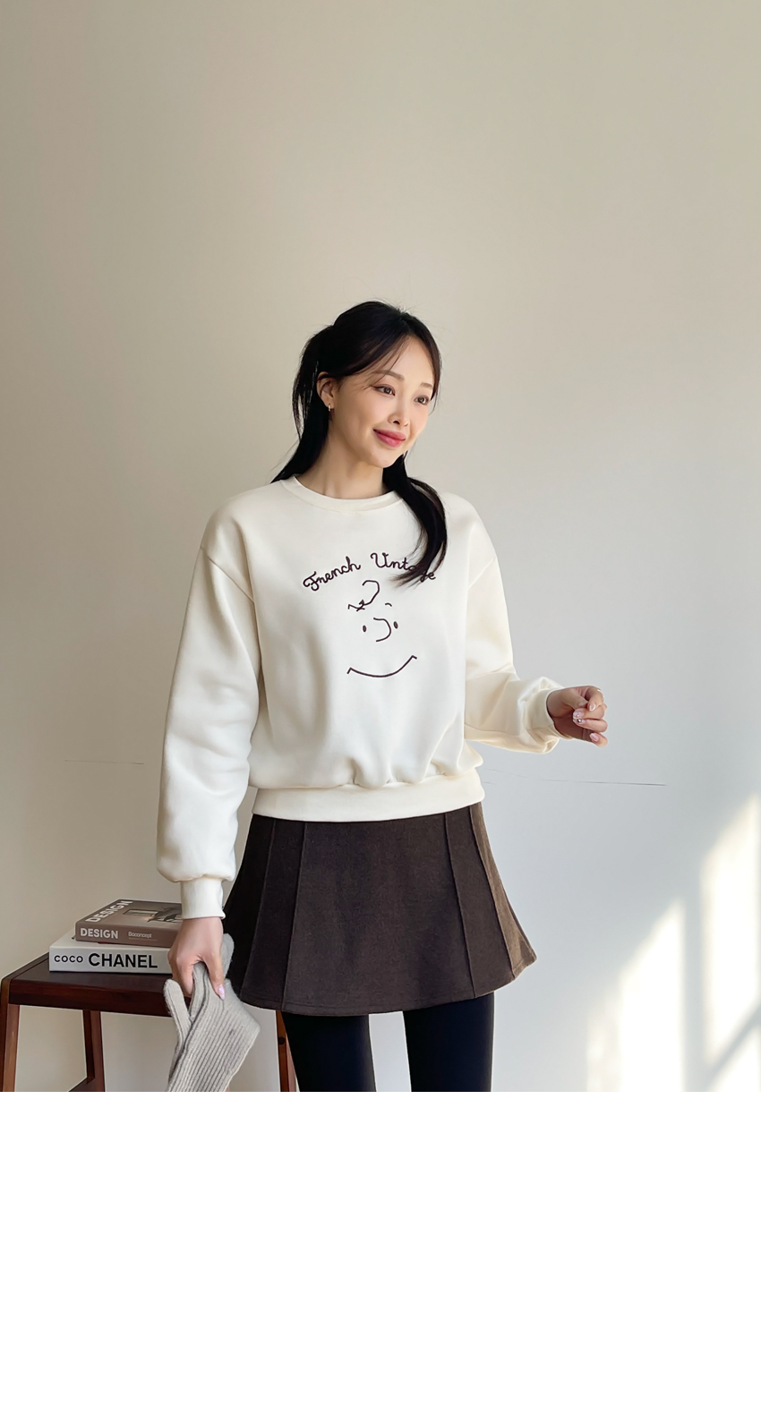 모직핀턱 플레어 피치기모 치마레깅스 상세 이미지 27