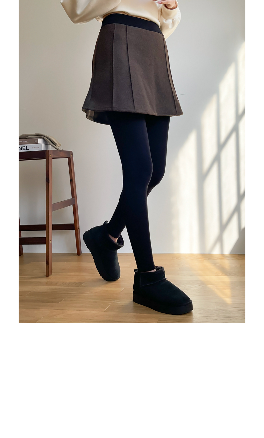 모직핀턱 플레어 피치기모 치마레깅스 상세 이미지 11