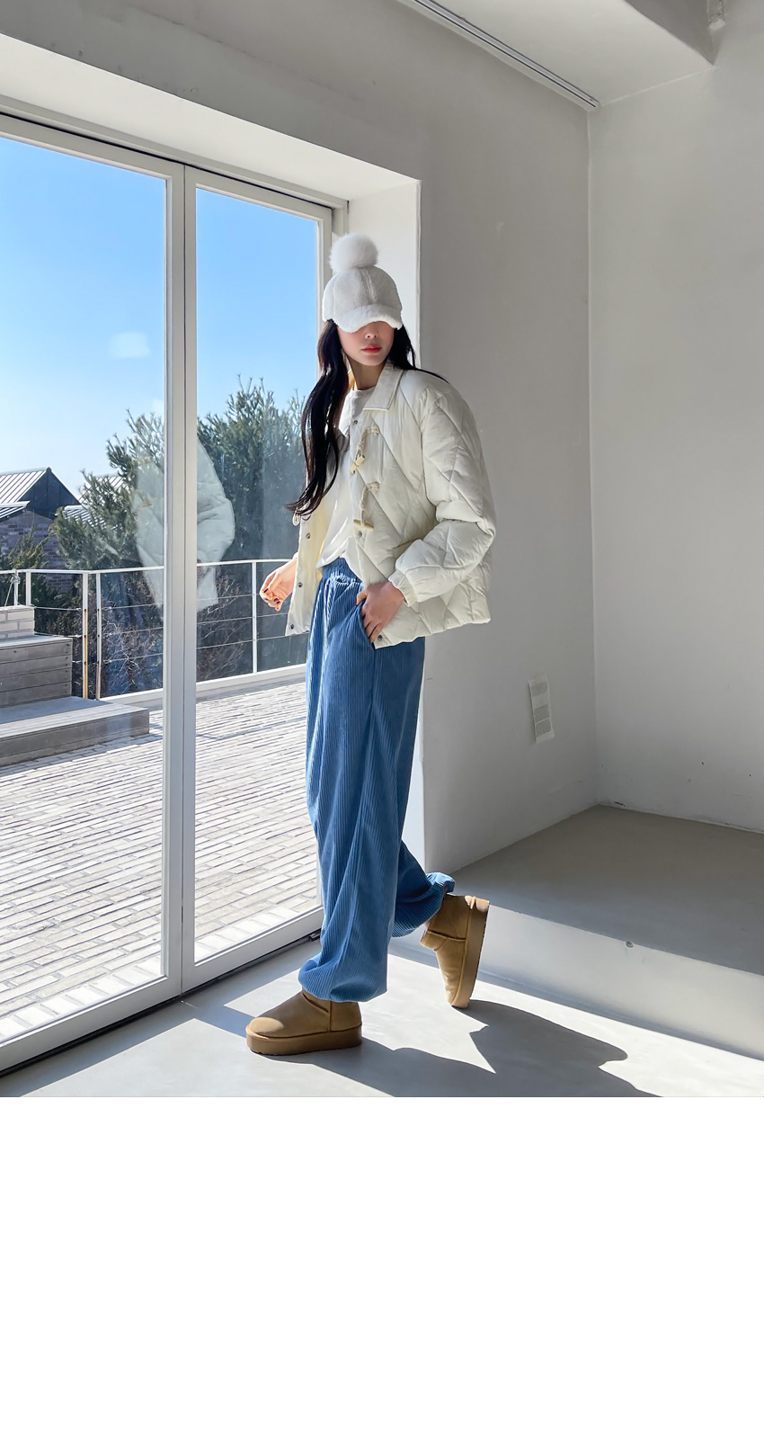 몬쉘패치 골덴 2WAY 와이드 트레이닝팬츠 상세 이미지 20